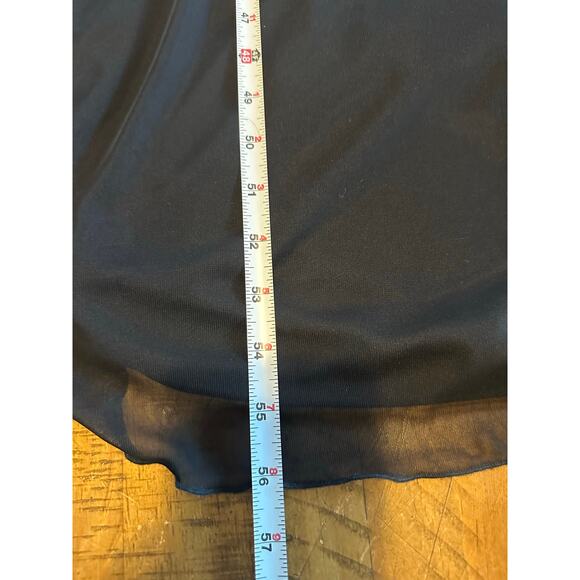 Lipstick Black Beaded Maxi Dress S Spaghetti Straps Y2K Formal Gown Whimsygoth - Picture 10 of 10